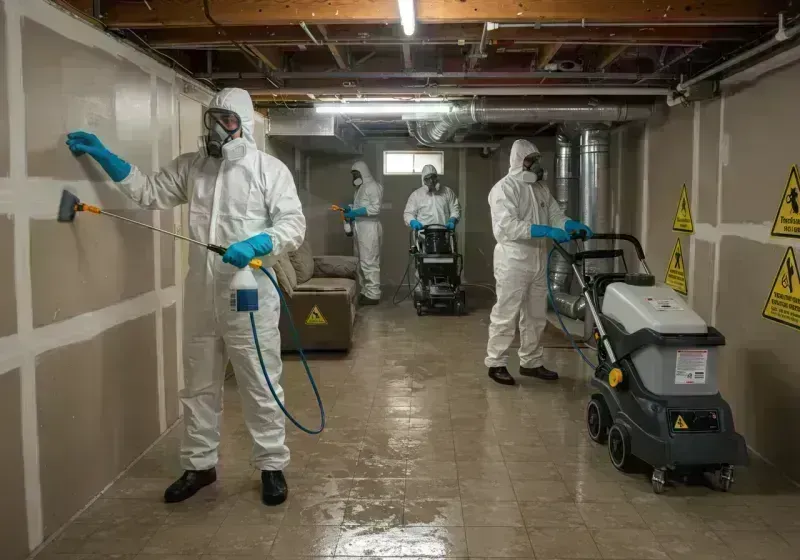 Basement Moisture Removal and Structural Drying process in Castle Pines North, CO